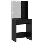HKH Conjunto de Toucador com Luzes LED - Preto