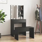 HKH Conjunto de Toucador com Luzes LED - Preto