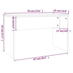 HKH Conjunto Tocador de Cemento - 74,5x40x141 Cm - Gris