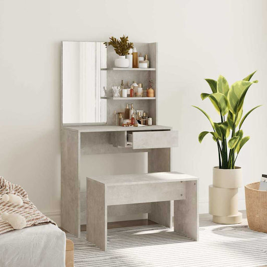 HKH Conjunto Toucador em Cimento - 74,5x40x141 Cm - Cinzento