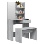 HKH Conjunto Tocador Color Sonoma - 74,5x40x141 Cm - Gris