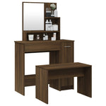HKH Conjunto Toucador Cor em Carvalho - 86,5x35x136 Cm - Castanho