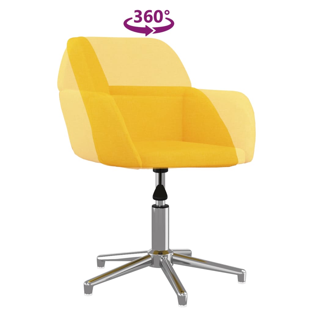 HKH Silla de Oficina Giratoria de Tela - Amarillo claro