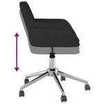 Silla de oficina giratoria HKH de tela - Negro