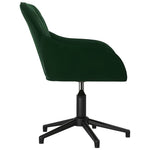Silla de oficina giratoria HKH de terciopelo - Verde oscuro