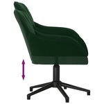 Silla de oficina giratoria HKH de terciopelo - Verde oscuro