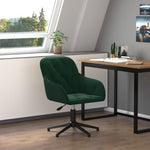 Silla de oficina giratoria HKH de terciopelo - Verde oscuro