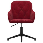 Sillón de oficina giratorio de terciopelo HKH - Rojo vino