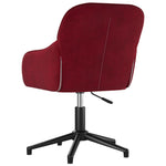Sillón de oficina giratorio de terciopelo HKH - Rojo vino
