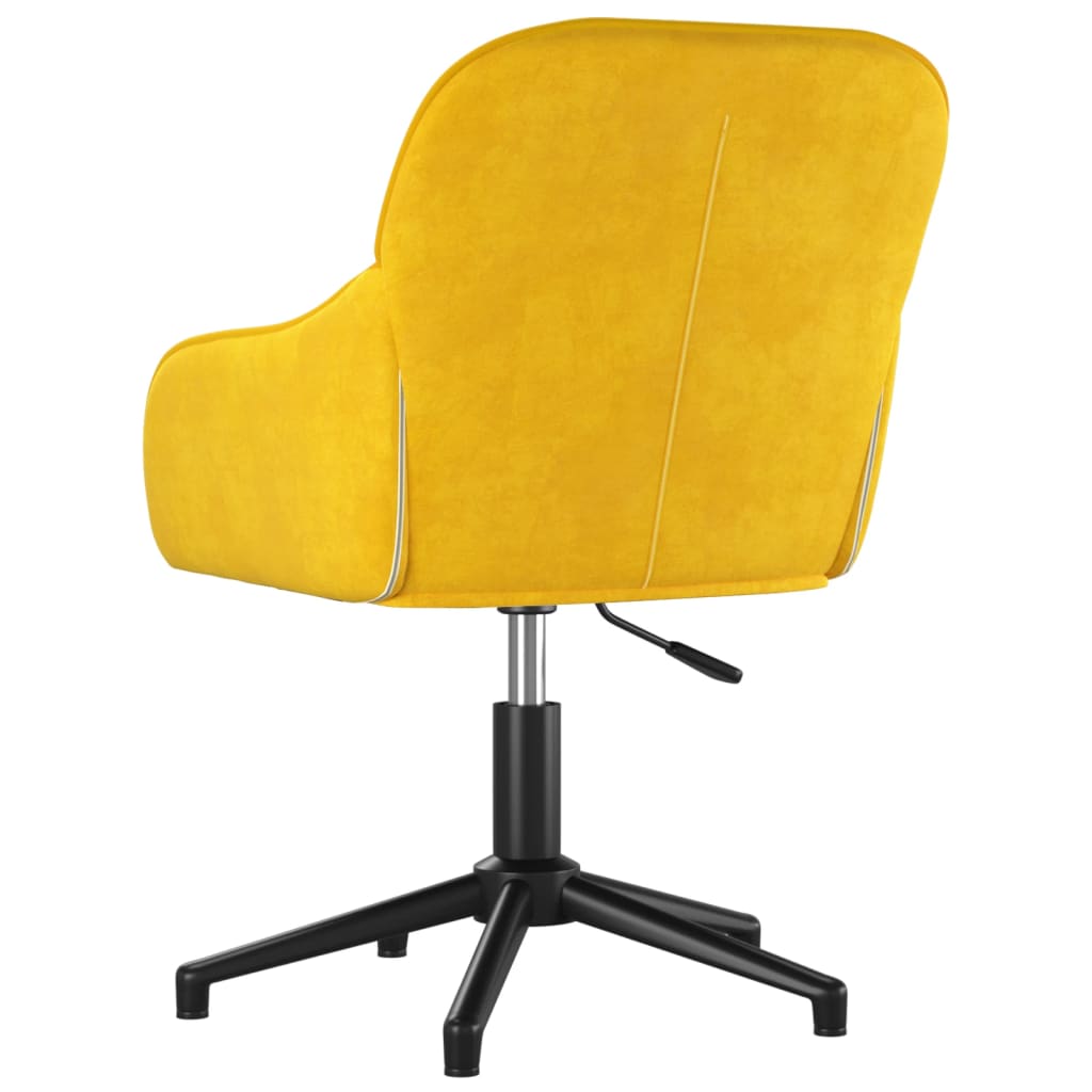 HKH Silla de Oficina Giratoria de Terciopelo - Amarilla