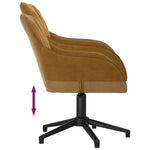 HKH Silla de Oficina Giratoria de Terciopelo - Marrón