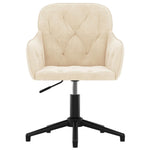 Silla de Oficina Giratoria de Terciopelo HKH - Crema