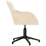 Silla de Oficina Giratoria de Terciopelo HKH - Crema