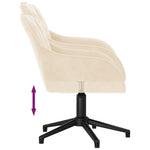 Silla de Oficina Giratoria de Terciopelo HKH - Crema
