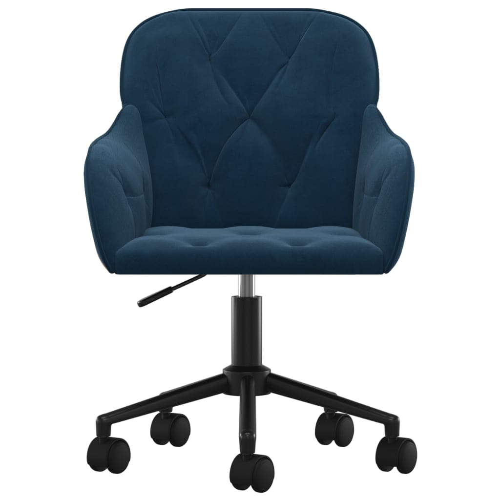 HKH Cadeira de Escritório Giratória em Veludo - Azul