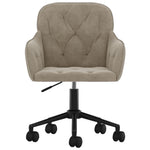 HKH Silla de Oficina Giratoria de Terciopelo - Gris Claro