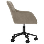 HKH Silla de Oficina Giratoria de Terciopelo - Gris Claro