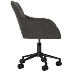 HKH Silla de Oficina Giratoria de Terciopelo - Gris Oscuro