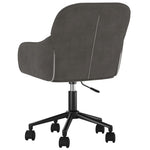 HKH Silla de Oficina Giratoria de Terciopelo - Gris Oscuro