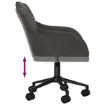 HKH Silla de Oficina Giratoria de Terciopelo - Gris Oscuro