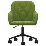 Silla de Oficina Giratoria HKH de Terciopelo - Verde Claro