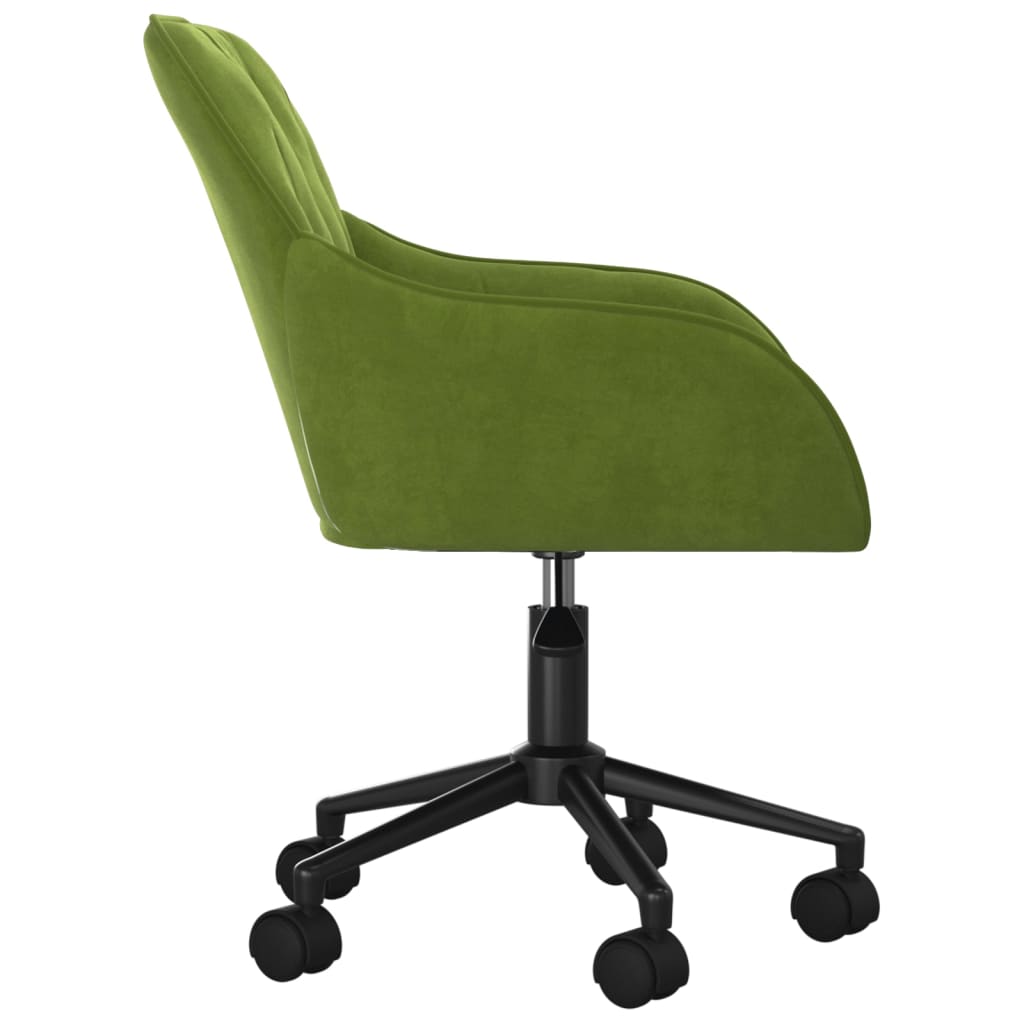 Silla de Oficina Giratoria HKH de Terciopelo - Verde Claro