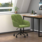 Silla de Oficina Giratoria HKH de Terciopelo - Verde Claro