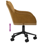 HKH Cadeira de Escritório Giratória em Veludo - Castanho