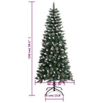 HKH Árvore de Natal Artificial com Suporte Verde em PVC