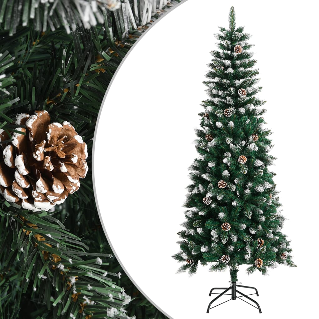 HKH Árbol de Navidad Artificial con Soporte Verde de PVC