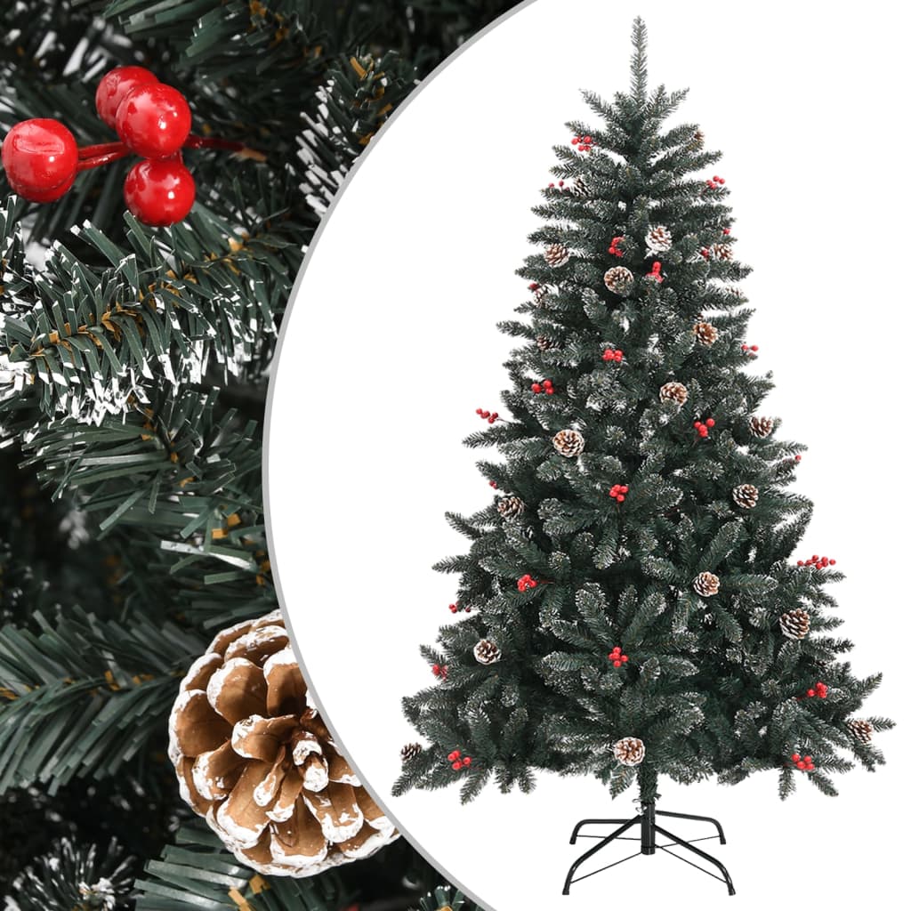HKH Árvore de Natal Artificial com Suporte Verde em PVC