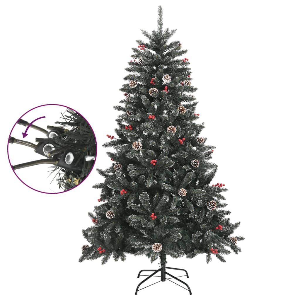 HKH Árvore de Natal Artificial com Suporte Verde em PVC
