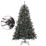 HKH Árvore de Natal Artificial com Suporte Verde em PVC