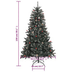 HKH Árvore de Natal Artificial com Suporte Verde em PVC
