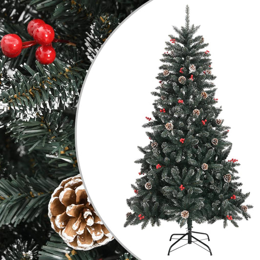 HKH Árvore de Natal Artificial com Suporte Verde em PVC