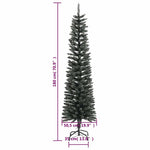 HKH Árvore de Natal Artificial Fina com Suporte Verde em PVC