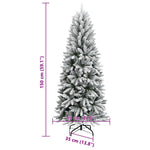 HKH Árvore de Natal Artificial com Neve & PE em PVC