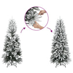 HKH Árvore de Natal Artificial com Neve & PE em PVC
