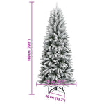 HKH Árvore de Natal Artificial com Neve & PE em PVC