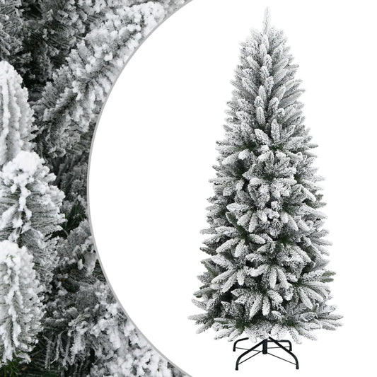 HKH Árvore de Natal Artificial com Neve & Pé em PVC