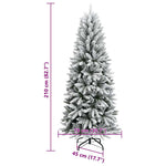 HKH Árvore de Natal Artificial com Neve & Pé em PVC