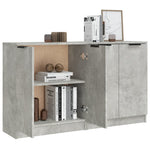HKH Aparadores 2 Piezas en derivados de Madera 60 X 30 X 70 Cm - Gris-Cemento