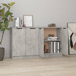 HKH Aparadores 2 Piezas en derivados de Madera 60 X 30 X 70 Cm - Gris-Cemento