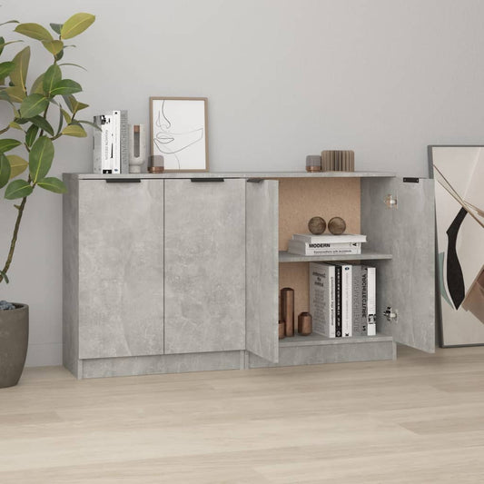 HKH Aparadores 2 Piezas en derivados de Madera 60 X 30 X 70 Cm - Gris-Cemento