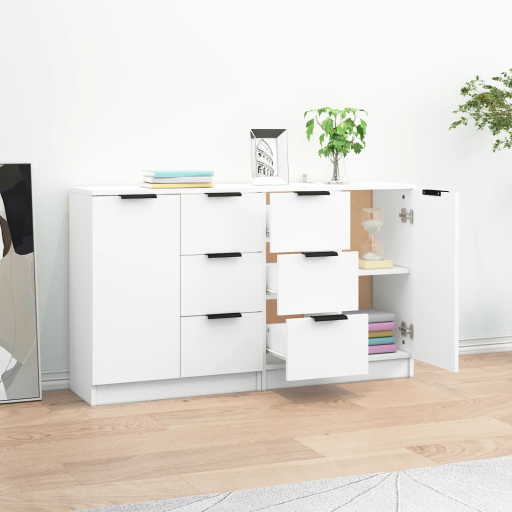 HKH Aparadores 2 Piezas en derivados de Madera 60 x 30 x 70 cm - Blanco