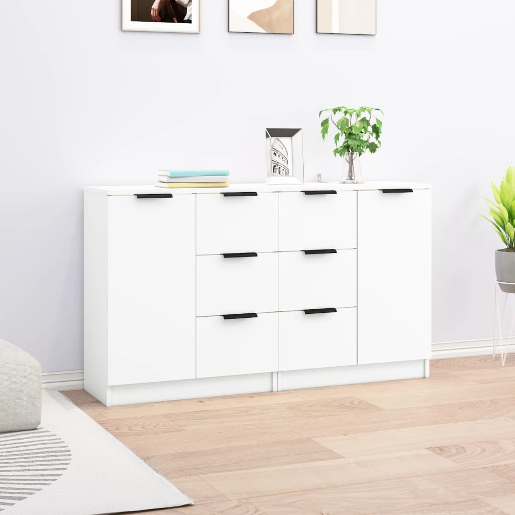 HKH Aparadores 2 Piezas en derivados de Madera 60 x 30 x 70 cm - Blanco