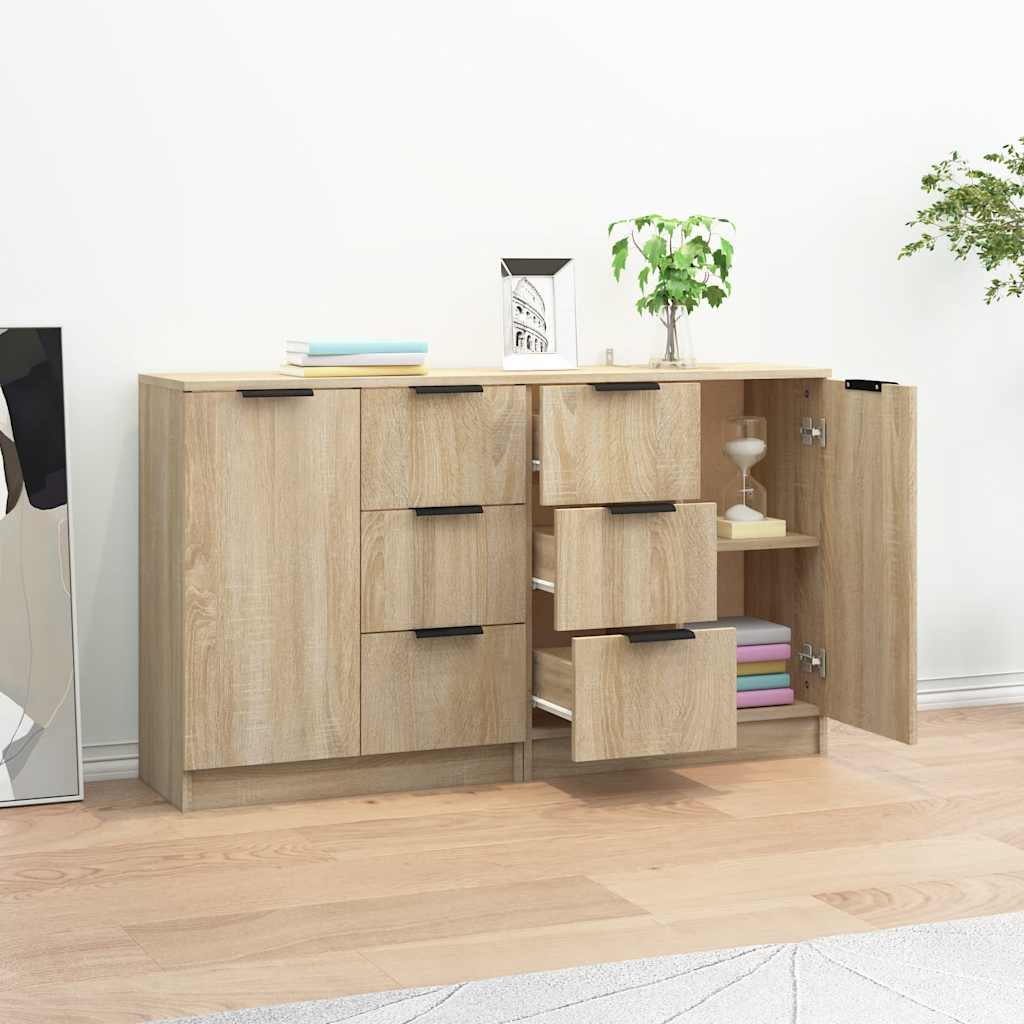 HKH Aparadores 2 Piezas en derivados de Madera 60 X 30 X 70 Cm - Roble Sonoma