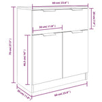 HKH Aparadores 3 Piezas en derivados de Madera 60 x 30 x 70 cm - Roble Sonoma