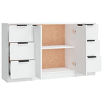 HKH Aparadores 3 Piezas de derivados de Madera 30 x 30 x 70 cm - Blanco