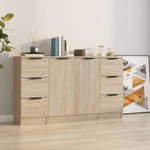 HKH Aparadores 3 Piezas en derivados de Madera 30 X 30 X 70 Cm - Roble Sonoma